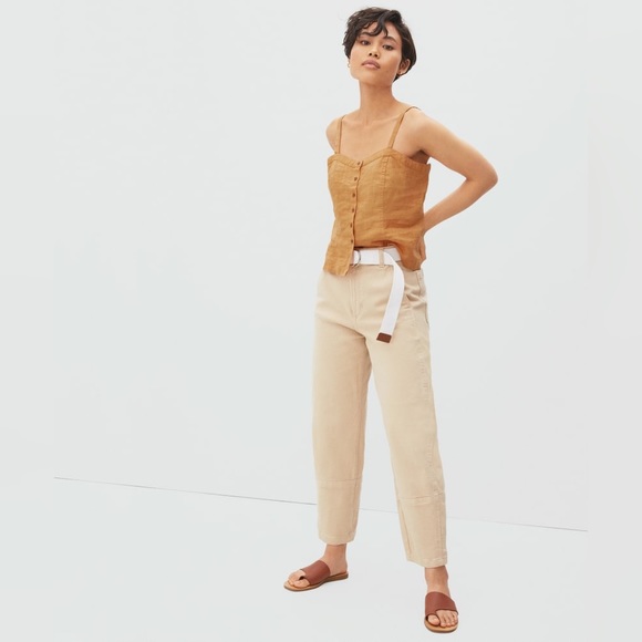 NWT Everlane Top The Linen Picnic Top Size 0 - Picture 8 of 8